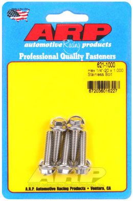 621-1000, ARP 621-1000 SAE Bolt Kit 1/4-20 x 1.000 hex SS bolts في الإمارات, دبي. Condition - new. Price 190 AED. Photo, seller contacts | AUTO.AE