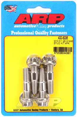400-8006, ARP 400-8006 Accessory Stud Kit M10 x 1.25 x 48mm. SS. broached. 4 pieces في الإمارات, دبي. Condition - new. Price 410 AED. Photo, seller contacts | AUTO.AE