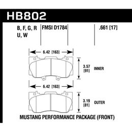 HB802B.661, HAWK HB802B.661 Brake Pads HPS 5.0 Front FORD Mustang ECOBOOST 2.3L في الإمارات, دبي. Condition - new. Price 970 AED. Photo, seller contacts | AUTO.AE
