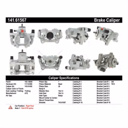 CEB-141-61567, Centric Semi-Loaded Calipers for 2017-2020 CONTINENTAL, 2013-2020 FUSION, 2013-2016 MKZ - 141.61567 in UAE, Dubai. Condition - new. Price 220 AED. Photo, seller contacts | AUTO.AE