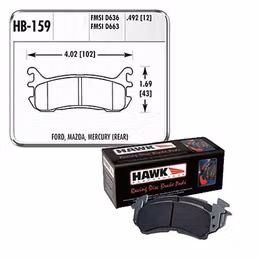 HWK-HB159E-492, Hawk Performance Blue 9012 Racing Brake Pads HB159E.492 in UAE, Dubai. Condition - new. Price 770 AED. Photo, seller contacts | AUTO.AE