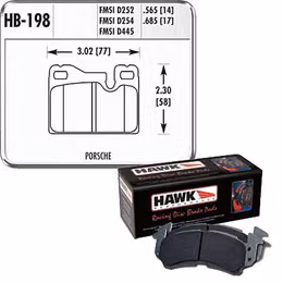 HWK-HB198S-685, Hawk Performance HT 10 Racing Brake Pads for 1977-1988 924, 1978-1995 928, 1983-1991 944 - HB198S.685 в ОАЭ, Дубай. Состояние - новое. Цена 950 AED. Фото, контакты продавца | AUTO.AE