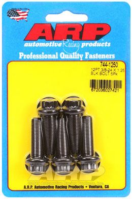 744-1250, ARP 744-1250 SAE Bolt Kit 3/8-24 x 1.250 12pt 7/16 wrenching black oxide bolts в ОАЭ, Дубай. Состояние - новое. Цена 190 AED. Фото, контакты продавца | AUTO.AE