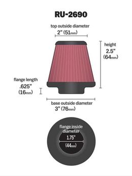 KNN-RU-2690, K&N Universal Performance Air Filters RU-2690 в ОАЭ, Дубай. Состояние - новое. Цена ⁦240 AED⁩. Фото, контакты продавца | AUTO.AE