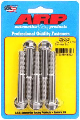 623-2500, ARP 623-2500 SAE Bolt Kit 3/8-16 x 2.500 hex SS bolts в ОАЭ, Дубай. Состояние - новое. Цена 240 AED. Фото, контакты продавца | AUTO.AE