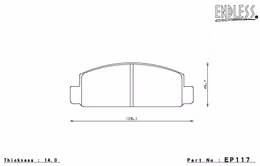 EP117SSY, ENDLESS EP117SSY Front brake pads NISSAN GT-R R35 (09-12) in UAE, Dubai. Condition - new. Price 830 AED. Photo, seller contacts | AUTO.AE
