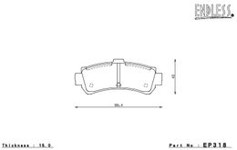 EP318SSY, ENDLESS EP318SSY Rear brake pads NISSAN SUNNY B14 в ОАЭ, Дубай. Состояние - новое. Цена 830 AED. Фото, контакты продавца | AUTO.AE