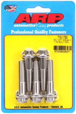 715-1750, ARP 715-1750 SAE Bolt Kit 3/8-24 x 1.750 12pt 7/16 wrenching SS bolts в ОАЭ, Дубай. Состояние - новое. Цена 250 AED. Фото, контакты продавца | AUTO.AE