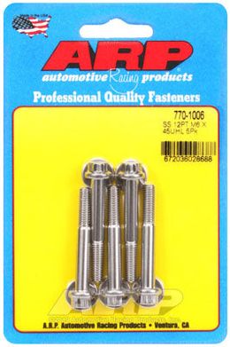 770-1006, ARP 770-1006 Metric Thread Bolt Kit M6 x 1.00 x 45 12pt SS bolts в ОАЭ, Дубай. Состояние - новое. Цена 240 AED. Фото, контакты продавца | AUTO.AE