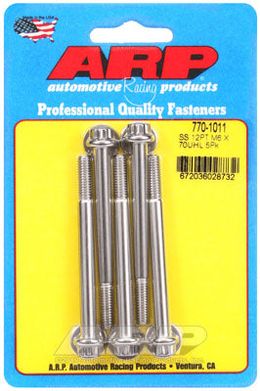 770-1011, ARP 770-1011 Metric Thread Bolt Kit M6 x 1.00 x 70 12pt SS bolts в ОАЭ, Дубай. Состояние - новое. Цена 250 AED. Фото, контакты продавца | AUTO.AE