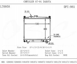 OSC-981, OSC Automotive Radiators for 1987-1999 DAKOTA - 981 в ОАЭ, Дубай. Состояние - новое. Цена 680 AED. Фото, контакты продавца | AUTO.AE