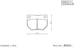 EP231MA45B, ENDLESS EP231MA45B TRear brake pads SUBARU IMPREZA WRX (GDA)/NISSAN S13/S14 في الإمارات, دبي. Condition - new. Price 1,900 AED. Photo, seller contacts | AUTO.AE