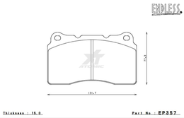 EP357N30C, ENDLESS EP357N30C Front brake pads SUBARU STI, MITSUBISHI EVO, MEGANE RS250, ASTRA J OPC في الإمارات, دبي. Condition - new. Price 1,080 AED. Photo, seller contacts | AUTO.AE