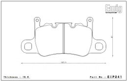 EIP241N05U, ENDLESS EIP241N05U Rear brake pads Porsche 991 GT3 في الإمارات, دبي. Condition - new. Price 1,130 AED. Photo, seller contacts | AUTO.AE