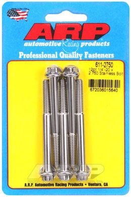 611-2750, ARP 611-2750 SAE Bolt Kit 1/4-20 x 2.750 12pt SS bolts в ОАЭ, Дубай. Состояние - новое. Цена 220 AED. Фото, контакты продавца | AUTO.AE