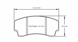 2127-RST3, PAGID 2127-RST3 Rear brake pads RST3 LOTUS ESPRIT SPORT 300 (93-97) в ОАЭ, Дубай. Состояние - новое. Цена 1 660 AED. Фото, контакты продавца | AUTO.AE