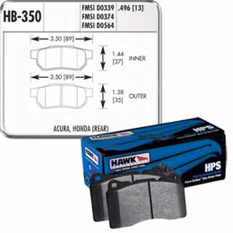 HWK-HB350F-496, Hawk Performance HPS Brake Pads HB350F.496 in UAE, Dubai. Condition - new. Price 650 AED. Photo, seller contacts | AUTO.AE