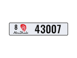 لوحة أرقام أبوظبي 8 43007