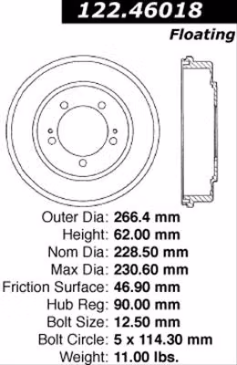 CEB-122-46018, Centric Premium Brake Drums 122.46018 in UAE, Dubai. Condition - new. Price 100 AED. Photo, seller contacts | AUTO.AE