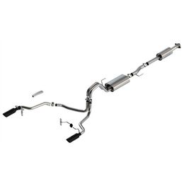 140865BC, BORLA 140865BC Cat-Back Exhaust System 3", 2.25" Touring (4" Black Chrome Tips) for FORD F-150 5.0L V8 2021-2023 в ОАЭ, Дубай. Состояние - новое. Цена 9 250 AED. Фото, контакты продавца | AUTO.AE