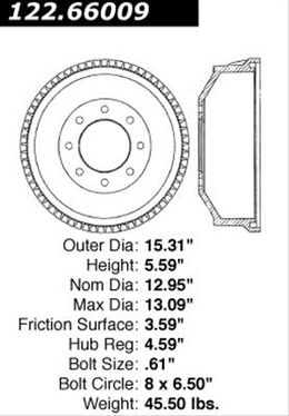CEB-122-66009, Centric Premium Brake Drums 122.66009 в ОАЭ, Дубай. Состояние - новое. Цена 540 AED. Фото, контакты продавца | AUTO.AE