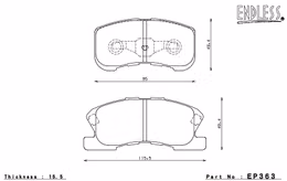 EP363SSY, ENDLESS EP363SSY Front brake pads TOYOTA DUET M100A/M110A في الإمارات, دبي. Condition - new. Price 720 AED. Photo, seller contacts | AUTO.AE