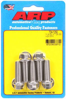 724-1250, ARP 724-1250 SAE Bolt Kit 7/16-20 x 1.250 hex SS bolts в ОАЭ, Дубай. Состояние - новое. Цена 250 AED. Фото, контакты продавца | AUTO.AE