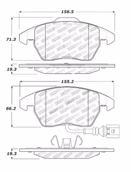 309.11070, STOPTECH 309.11070 Front Sport Brake Pads with Shims & Hardware AUDI/VW A1/A3/A3 Quattro/Altea 2004-2019 в ОАЭ, Дубай. Состояние - новое. Цена 540 AED. Фото, контакты продавца | AUTO.AE