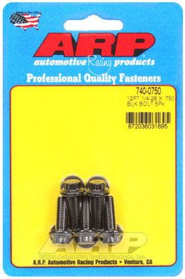 740-0750, ARP 740-0750 SAE Bolt Kit 1/4-28 x .750 12pt black oxide bolts в ОАЭ, Дубай. Состояние - новое. Цена 180 AED. Фото, контакты продавца | AUTO.AE