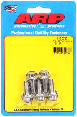 712-0750, ARP 712-0750 SAE Bolt Kit 5/16-24 x .750 12pt SS bolts в ОАЭ, Дубай. Состояние - новое. Цена 200 AED. Фото, контакты продавца | AUTO.AE