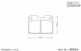 EP304SSY, ENDLESS EP304SSY Rear brake pads MITSUBISHI 3000 GT 94-99 في الإمارات, دبي. Condition - new. Price 830 AED. Photo, seller contacts | AUTO.AE