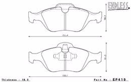 EP419MA45B, ENDLESS EP419MA45B Front brake pads MAZDA Demio (MAZDA 2) в ОАЭ, Дубай. Состояние - новое. Цена 1 900 AED. Фото, контакты продавца | AUTO.AE
