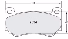 7834.01.16.44, PFC 7834.01.16.44 Brake pads RACE 01 CMPD 16MM Lotus Exige (2006-) Sport Cup (4 piston) в ОАЭ, Дубай. Состояние - новое. Цена 1 550 AED. Фото, контакты продавца | AUTO.AE