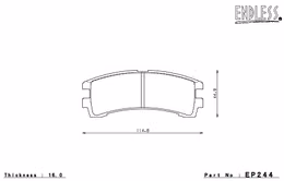 EP244SSY, ENDLESS EP244SSY Rear brake pads NISSAN Pathfinder 88-95 في الإمارات, دبي. Condition - new. Price 830 AED. Photo, seller contacts | AUTO.AE