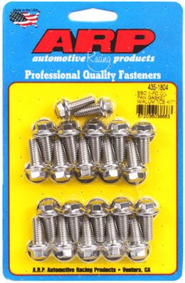 435-1804, ARP 435-1804 Oil Pan Bolt Kit for Chevrolet Big Block 1-pc gasket w/aluminum timing cover hex в ОАЭ, Дубай. Состояние - новое. Цена 380 AED. Фото, контакты продавца | AUTO.AE