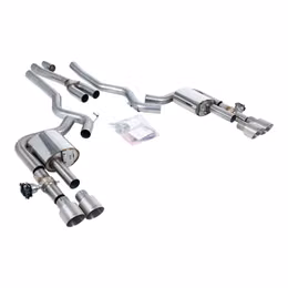 SSXFD439, MILLTEK SSXFD439 Cat-Back Exhaust, 2.76" (Brushed Titanium GT-100 Trims) for FORD Mustang 2.3L Fastback (S650) 2024- في الإمارات, دبي. Condition - new. Price 20,680 AED. Photo, seller contacts | AUTO.AE