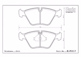 EIP017ME20, ENDLESS EIP017ME20 Front brake pads AUDI 80/100/BMW E46/E39/M3 E36/M COUPE Z3/M ROADSTER Z4 in UAE, Dubai. Condition - new. Price 1,130 AED. Photo, seller contacts | AUTO.AE