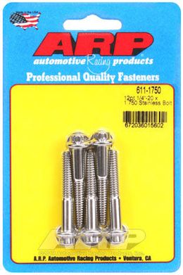 611-1750, ARP 611-1750 SAE Bolt Kit 1/4-20 x 1.750 12pt SS bolts في الإمارات, دبي. Condition - new. Price 210 AED. Photo, seller contacts | AUTO.AE
