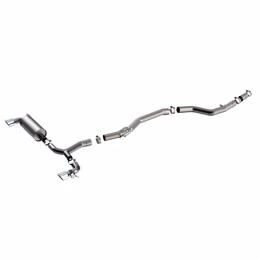 140826, BORLA 140826 Exhaust System Cat-Back 3", ATAK (Bright Chrome Tips) for TOYOTA Supra GR (A90 / A91) 2020-2025 in UAE, Dubai. Condition - new. Price 8,000 AED. Photo, seller contacts | AUTO.AE