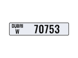 لوحة أرقام دبي W 70753