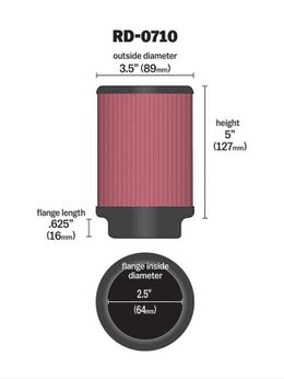 KNN-RD-0710, K&N Universal Performance Air Filters RD-0710 في الإمارات, دبي. Condition - new. Price ⁦220 AED⁩. Photo, seller contacts | AUTO.AE