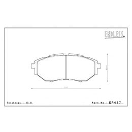 EP417SSY, ENDLESS EP417SSY Front brake pads SUBARU LEGACY Turbo/2.5GT/3.6/OUTBACK 3.6R/TRIBECA in UAE, Dubai. Condition - new. Price 720 AED. Photo, seller contacts | AUTO.AE
