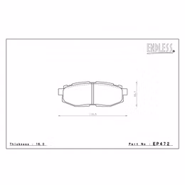 EP472SSY, ENDLESS EP472SSY Rear brake pads SUBARU BRZ/LEGACY BR/BM/TRIBECA/SCION FR-S في الإمارات, دبي. Condition - new. Price 720 AED. Photo, seller contacts | AUTO.AE