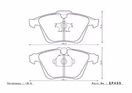 EP455SSY, ENDLESS EP455SSY Front brake pads MAZDA 3 2.3L Turbo (07-12) في الإمارات, دبي. Condition - new. Price 720 AED. Photo, seller contacts | AUTO.AE