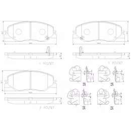 BBO-P28109N, Brembo NAO Ceramic Brake Pads for 2022-2024 CIVIC, 2019-2022 INSIGHT - P28109N في الإمارات, دبي. Condition - new. Price 270 AED. Photo, seller contacts | AUTO.AE