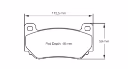 4349-RSC1, PAGID 4349-RSC1 Front brake pads RSC1 LOTUS Exige V6 Sport 360 Cup / AP Racing CP7600 D46 в ОАЭ, Дубай. Состояние - новое. Цена 2 550 AED. Фото, контакты продавца | AUTO.AE