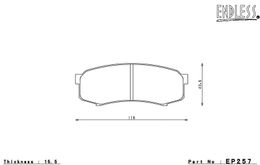 EIP257MX72, ENDLESS EIP257MX72 Front brake pads VW Golf VII GTi/TSI in UAE, Dubai. Condition - new. Price 1,170 AED. Photo, seller contacts | AUTO.AE