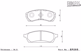 EP295SSY, ENDLESS EP295SSY Front brake pads SUBARU VIVIO 1995-1998 in UAE, Dubai. Condition - new. Price 720 AED. Photo, seller contacts | AUTO.AE