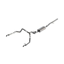 141002, BORLA 141002 Cat-Back Exhaust System 2.75" Touring (2.25" Brushed Stainless Steel Tips) for CHEVROLET Silverado 1500 ZR2 / GMC Sierra 1500 AT4X 6.2L 2024 in UAE, Dubai. Condition - new. Price 7,810 AED. Photo, seller contacts | AUTO.AE