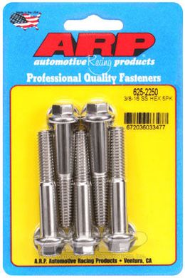 625-2250, ARP 625-2250 SAE Bolt Kit 3/8-16 x 2.250 hex 7/16 wrenching SS bolts в ОАЭ, Дубай. Состояние - новое. Цена 250 AED. Фото, контакты продавца | AUTO.AE